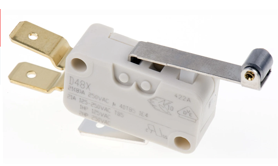 ZF D489-V3RD Microswitch with roller lever and tab terminals       